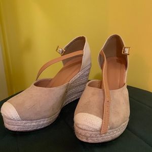 Tan Wedge Shoes